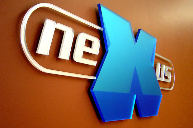 3D dimensional metal acrylic signage letters as part of office lobby sign in reception area
