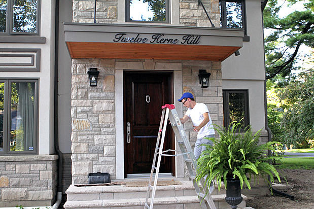 House numbers and address in three dimensional form made of black or custom made acrylic to beautify your house or home