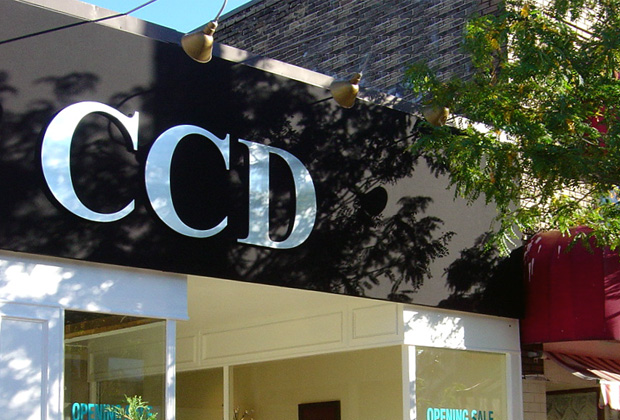 3d sign made of exterior canvas with stainless steel cutout letters