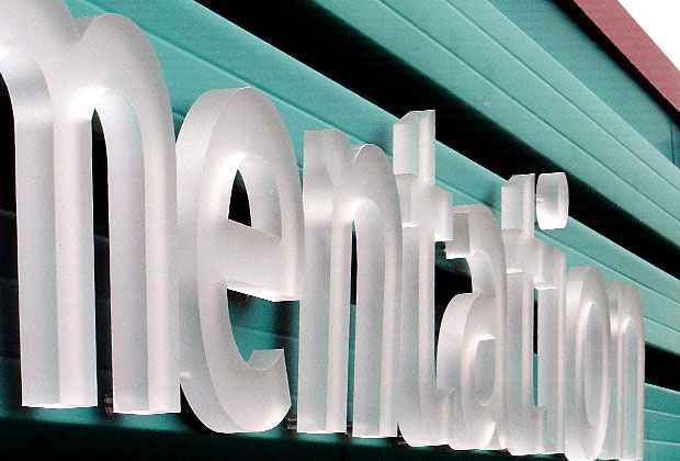 outdoor business sign, office sign, wall sign,