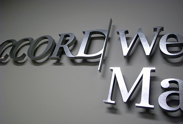 OFFICE DESIGN 3D SIGNS, Wall mirror office 3d sign, donor wall sign