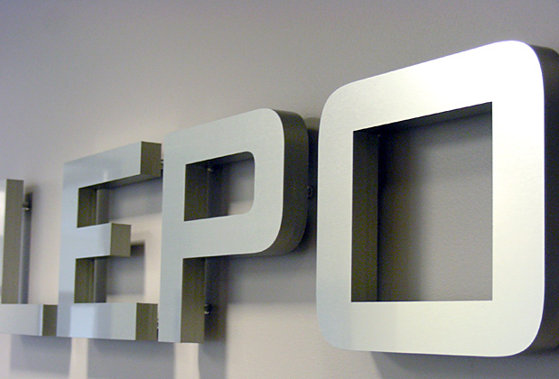art signs office signage 3d metal sign installed in corporate office of Health agency Canada