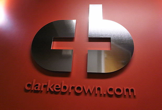  METAL SIGN 3D CUSTOM DESIGN OFFICE SIGN MADE OF BRUSHED METAL SUBSTITUTE