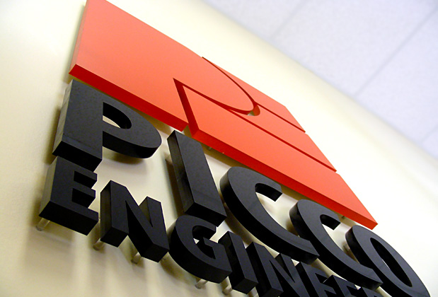 art signs office signage 3d metal sign installed in corporate office of Health agency Canada
