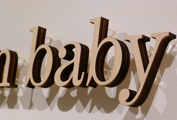 plywood sign wall office decorative design